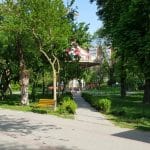 Bulevardul, Parcul si Lacul Tei, cu restaurantul The President