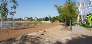 Bulevardul, Parcul si Lacul Tei, cu restaurantul The President