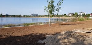 Bulevardul, Parcul si Lacul Tei, cu restaurantul The President