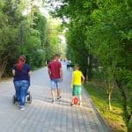 Bulevardul, Parcul si Lacul Tei, cu restaurantul The President