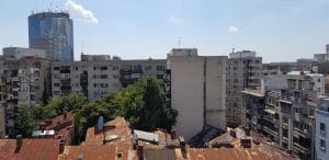 Bucurestiul vazut de pe terasa Cismigiu Bistro, din Hotelul Cismigiu