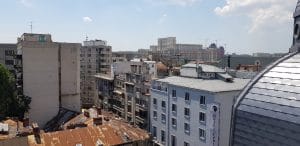 Bucurestiul vazut de pe terasa Cismigiu Bistro, din Hotelul Cismigiu
