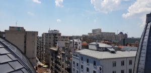 Bucurestiul vazut de pe terasa Cismigiu Bistro, din Hotelul Cismigiu