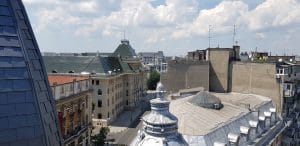 Bucurestiul vazut de pe terasa Cismigiu Bistro, din Hotelul Cismigiu