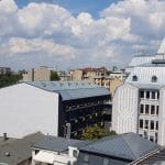 Bucurestiul vazut de pe terasa Cismigiu Bistro, din Hotelul Cismigiu