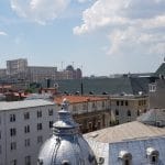 Bucurestiul vazut de pe terasa Cismigiu Bistro, din Hotelul Cismigiu