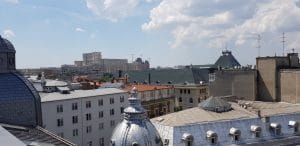 Bucurestiul vazut de pe terasa Cismigiu Bistro, din Hotelul Cismigiu