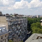 Bucurestiul vazut de pe terasa Cismigiu Bistro, din Hotelul Cismigiu