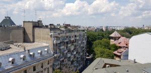 Bucurestiul vazut de pe terasa Cismigiu Bistro, din Hotelul Cismigiu