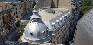 Bucurestiul vazut de pe terasa Cismigiu Bistro, din Hotelul Cismigiu