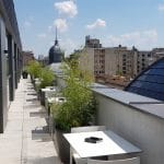 Bucurestiul vazut de pe terasa Cismigiu Bistro, din Hotelul Cismigiu