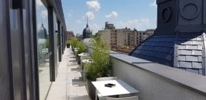 Bucurestiul vazut de pe terasa Cismigiu Bistro, din Hotelul Cismigiu