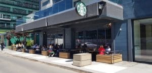 Cartierul de business Pipera, cu Bacania Veche - Casa Sperantei si Starbucks Cafe