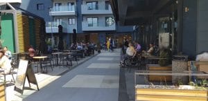 Cartierul de business Pipera, cu Bacania Veche - Casa Sperantei si Starbucks Cafe