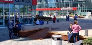 Piata Presei Libere vazuta de la City Cafe si de sus, de la 18 Lounge by The Embassy