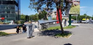 Piata Presei Libere vazuta de la City Cafe si de sus, de la 18 Lounge by The Embassy