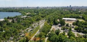 Piata Presei Libere vazuta de la City Cafe si de sus, de la 18 Lounge by The Embassy