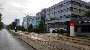 Pipera la Dimitrie Pompeiu, cu cafeneaua Starbucks