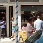 Strada Edgar Quinet din Bucuresti, cu cafenelele Jule, Edgar, libraria Carturesti si altele