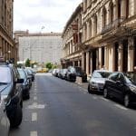 Strada Edgar Quinet din Bucuresti, cu cafenelele Jule, Edgar, libraria Carturesti si altele