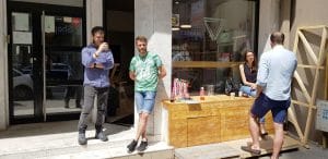 Strada Edgar Quinet din Bucuresti, cu cafenelele Jule, Edgar, libraria Carturesti si altele