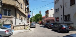 Strada Ion Neculce din Bucuresti, cu restaurantul Gastronomika