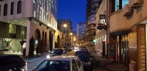 Strada George Enescu, cu Savart, Primus, Terminus, Pow Wow si alte localuri