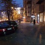 Calea 13 Septembrie cu Marriott si restaurantele sale, Allucinante si Catedrala