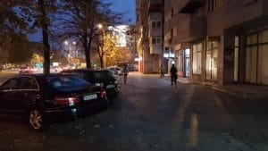 Calea 13 Septembrie cu Marriott si restaurantele sale, Allucinante si Catedrala