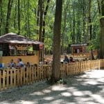 La Muma Padurii, restaurant cu terasa in padure la Edenland Park in Balotesti