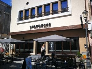Starbucks Reserve Clover, cafenea pe strada Lipscani din Centrul Vechi al Bucurestiului