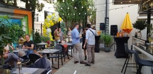 Terasa restaurantului Maize din strada Paris - deschiderea