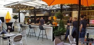 Terasa restaurantului Maize din strada Paris - deschiderea