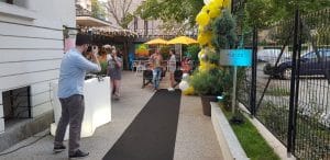 Terasa restaurantului Maize din strada Paris - deschiderea