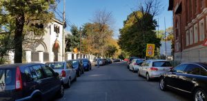 Strada Monetariei cu restaurantul Gargantua KSLF si Clubul Taranului MTR