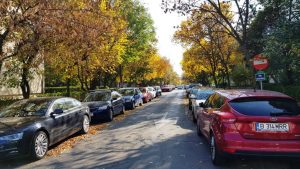 Strada Nicolae Caranfil, cu restaurantul libanez Mandaloun