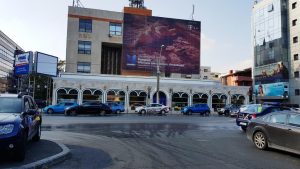 Strada Nicolae Caranfil, cu restaurantul libanez Mandaloun