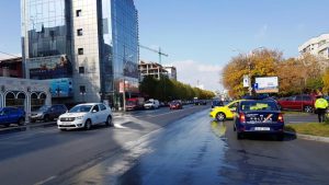 Strada Nicolae Caranfil, cu restaurantul libanez Mandaloun