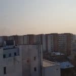 Dambovita la Piata Unirii vazuta de pe Vu's Rooftop Restaurant