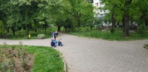 Parcul Floreasca spre Radu Beller, cu restaurantele B4 si Corto Maltese