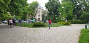 Parcul Floreasca spre Radu Beller, cu restaurantele B4 si Corto Maltese