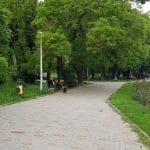 Parcul Floreasca spre Radu Beller, cu restaurantele B4 si Corto Maltese