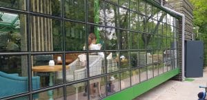 Parcul Floreasca spre Radu Beller, cu restaurantele B4 si Corto Maltese