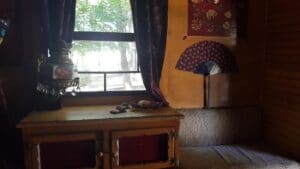 Caleasca nomada din Parcul Conacului Hagianoff de pe Domeniul Manasia