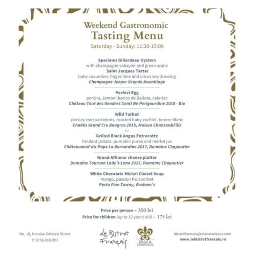 Meniul de degustare de weekend, Chef Patricio Massimino