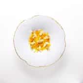 Fideua azafranada y fria de navajas